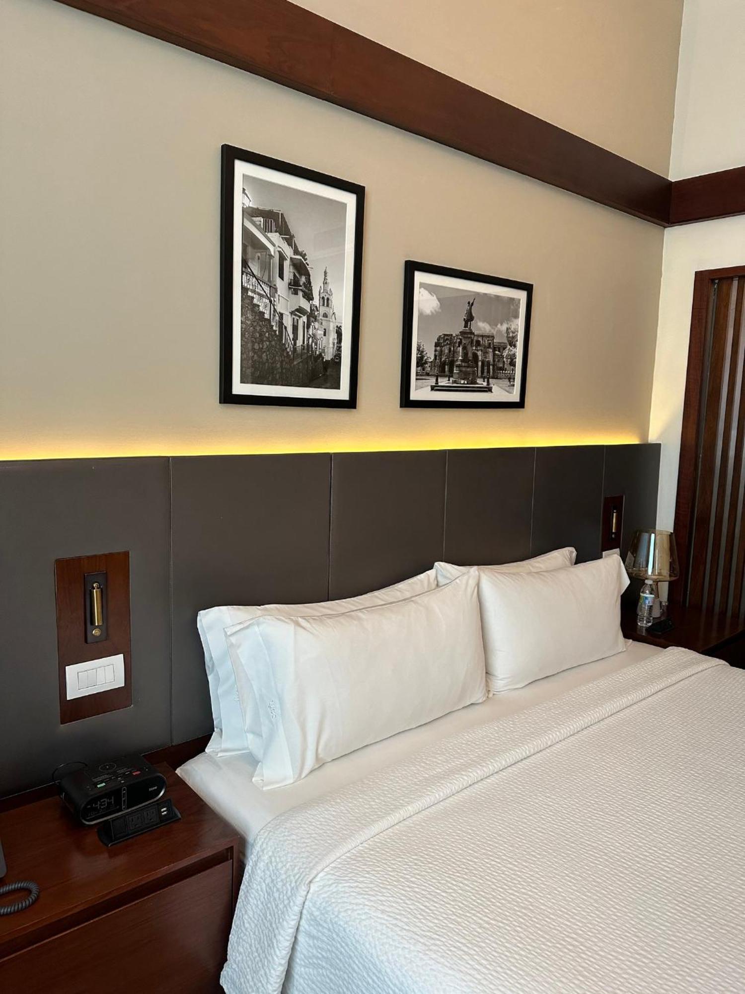 홀리데이 인 산토 도밍고 호텔 앤 스위트 산토도밍고 외부 사진 A bed with two pillows